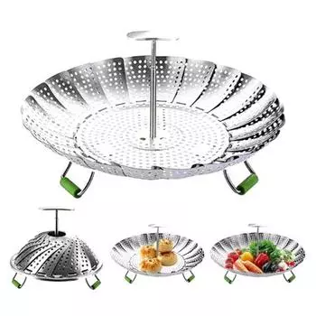 Паровая стойка для приготовления пищи, корзина-пароварка, складная корзина-пароварка для овощей, скороварки, здоровая кулинария L