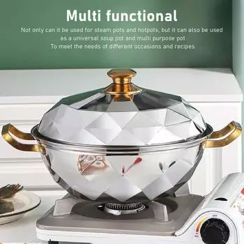 Пароварка 28x20 см, многоцелевая пароварка из нержавеющей стали с двухслойной паровой пластиной для индукционной плиты, кухонные гаджеты золотой