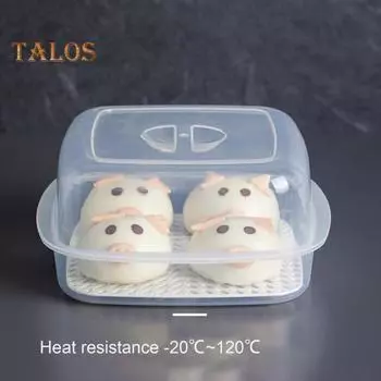 Пароварка для булочек, вентиляция, термостойкий полипропилен, прочная пароварка для здорового приготовления булочек, кухонные гаджеты прозрачный