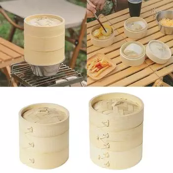 Пароварка для пельменей Xiao Long-Bao, бамбуковая корзина для пароварки, овощная пароварка, чаша Sierra, пароварка для приготовления здоровой пищи