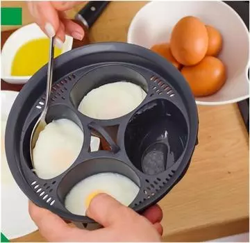 Пароварка для яиц «четыре в одном» для термомикса яиц TM5 TM6, подходит для чашки для варки яиц, кухонный инструмент для приготовления завтрака, яйцеварка серый
