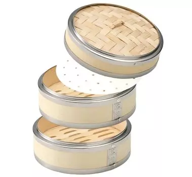 Пароварка Heist Cantonese style bamboo 2 в 1 из нержавеющей стали для коммерческого использования, корпус, крышка, использование_FH87027-21 (Кантонский 18см)