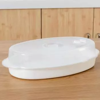 Пароварка Микроволновая печь Рыба с овощами Плита Духовка Овощная миска Крышка Кастрюля Кухонная крышка Корзина для риса Набор посуды Пельмени белый