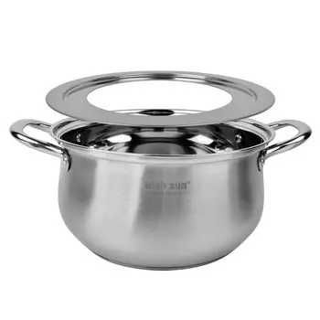 Пароварка WISH SUN из нержавеющей стали с большой пластиной для приготовления на пару, двухслойным дном, совместима с кастрюлей-пароваркой 24 см, кастрюлей, пароваркой, кастрюлей, сталью, серый