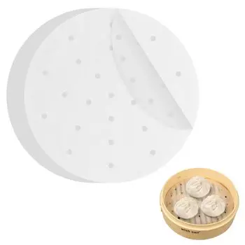 Пароварка WISH SUN, пароварка диаметром 100, бумага для приготовления пищи с затемнением для китайской кухни, совместимая с 24 см, не флуоресцентный лист, лист, листы, 21 см, устойчивый,