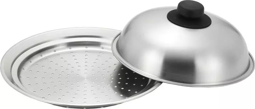 Пароварка Yoshikawa для жарки, совместимая с приготовлением на пару, изготовлена из нержавеющей стали, легко готовится на пару, на сковороде YJ3179, сковороды диаметром 20–22 см,