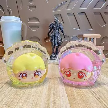 Паровой мигающий кролик мечты, промасленный зыбучий песок, фигурка, настольный милый кролик, декоративное украшение оранжевый