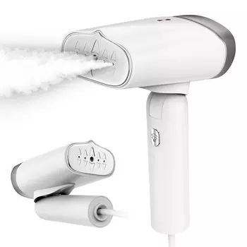 Паровой отпариватель для одежды, 2 канала, 130 мл, большая емкость, удобный, удаляет складки, работает непрерывно, выдерживает 15 минут, удаляет, дезодорирует и предотвращает появление неприятных запахов.