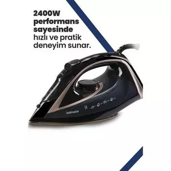 Паровой утюг Goldmaster Smarty с керамической подошвой, черный