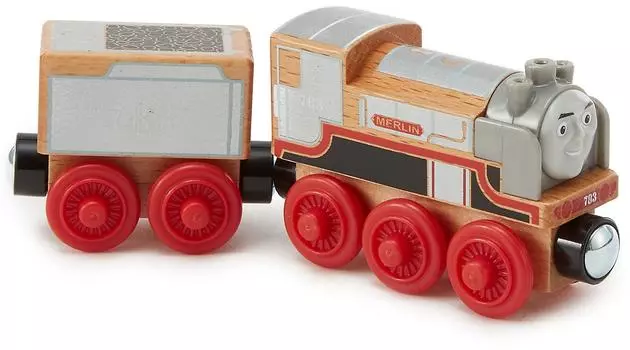 Паровозик Томас из серии деревянных рельс Merlin FHM50