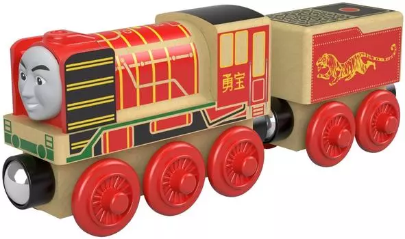 Паровозик Томас из серии деревянных рельс Yong Bao FHM51