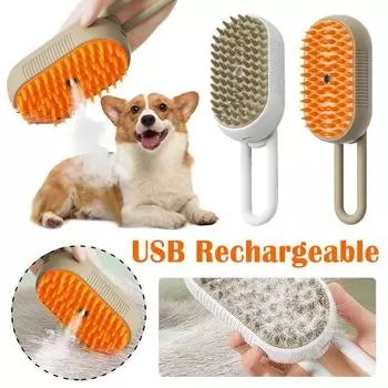 Паровые аксессуары для кошек Щетка для домашних животных Электрический распылитель воды Волосы USB-зарядные устройства Товары Товары для дома и сада Скребок для кошек M белый