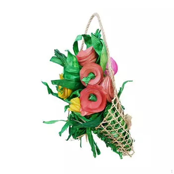 Parrot Chew Toy Chewing Flower Baskets Sturdy Creative Wear Resistant Cage Accessories for Parakeets