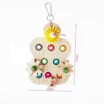 Parrot Chew Toy Interactive Educational Trainer for Large Parrot Large Parrot Birds разноцветный