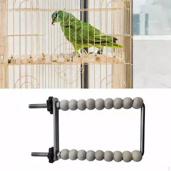 Parrot Perch Toy Bird Hanging Chicken Ladder Stand Cage Accessory for