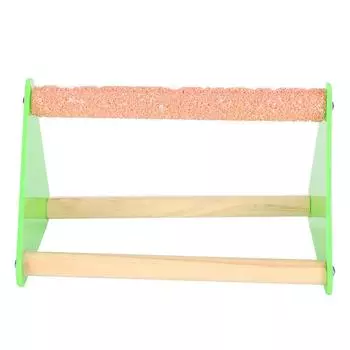 Parrot Stand Perch Triangular Stand Bracket Grind Arenaceous Bar (Side Bracket Color Random)
