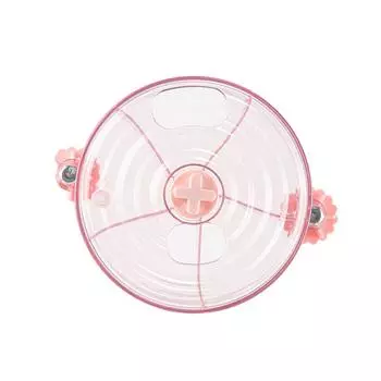Parrots Foraging Feeder Toy Interactive Rotating Training Wheel Bird Cage Food Holder Ball for Budgies Conure Cockatiel розовый