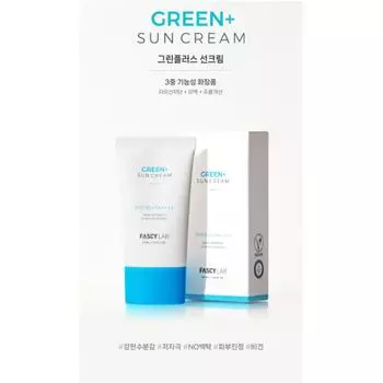 Parsilab Green Plus Sunscreen Sensitive мягкий солнцезащитный крем без белого оттенка Веганский солнцезащитный крем (50мл) SPF50+ PA++++, 1 шт, 50 мл