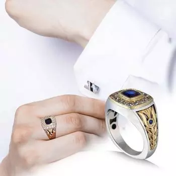 Партийные мужские кольца, креативные двухцветные дизайнерские кольца для мужчин, обручальное кольцо с размером 6-12, мужские ювелирные изделия