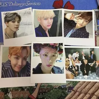 Партия) Пуленепробиваемые крылья Bts Кровь Пот Слезы Чимин V Чонгук Джей-Хоуп Сокджин Групповая фотокарточка