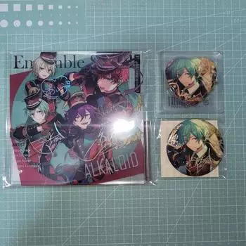 Партия) Значок в виде сердца Ansta Alkaloid Mid-star Bonus из акрила и белого цвета Tatsumi Day