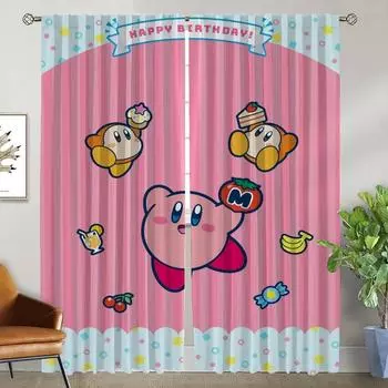 Partition K-kirbyes Elegant Room Curtains for Camera Window Curtain Home Interior Curtains 2 Pieces Shades Halloween Decoration W50xH70cmx2pcs-CL