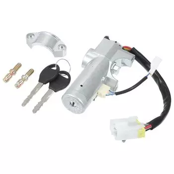 Partuto Цилиндр замка зажигания автомобиля, замок зажигания, сборка цилиндра, совместимая с Nissan Xterra, металлический серебристый тон, 1 комплект с ключом - - 2000-2004