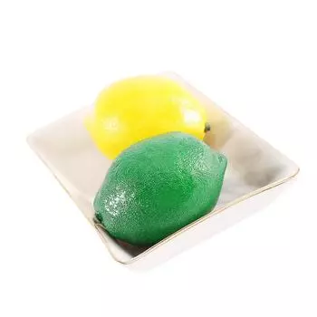 Party Christmas Home Lifelike Wedding Artificial Lemon Simulation Decoration Fake Fruit 6PCS yellow