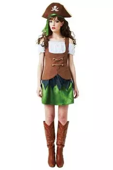 Party City Косплей Коричневый Пират Коричневый Женский коричневый