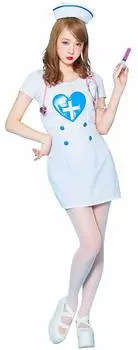 Party City LUNATIC LEMONY LOLLIPOP Косплей Кукла Медсестра Белый Женский