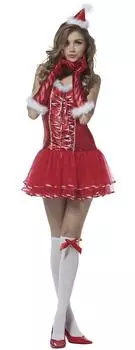 Party City MAGICALBODY Косплей Волшебный Санта Конфетная Лента Красная Женская