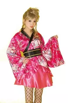 Party City Tokimeki Graffiti Косплей Кимоно Платье Розовое Женское розовый