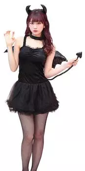 Party City Tokimeki Graffiti Косплей Shiny Devil Black BOX Женская