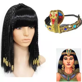 Party Egyptian Headband Teenager Adult Photoshoot Hairband with Snake Decors Golden Color Cleopatra Hair Hoop золотой