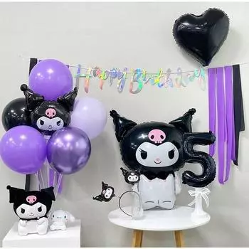 Party&On Sanrio набор реквизита для вечеринки с воздушными шарами на день рождения, Куроми