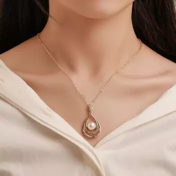 Party Pearls Luxury Chain Classics Water Drop Stud Earrings Fashion Accessories Jewelry Set Jewelry золотой