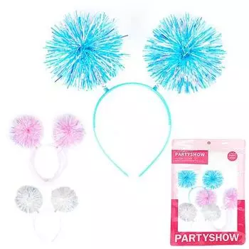 Party show twinkle bell headband 3p set, white, pink, blue..., 1 set