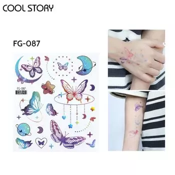 Party Stickers, Trendy Gold and Silver Embossed Valentine s Day Tattoo Stickers, Waterproof and Long-lasting Fake Tattoo Stickers