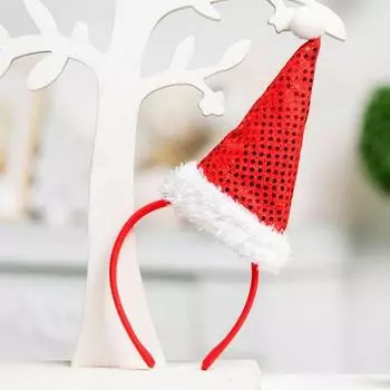 Partypang Рождественская повязка на голову в виде шляпы Санты с блестками