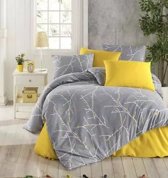 Parure Серый двойной пододеяльник с разветвлениями