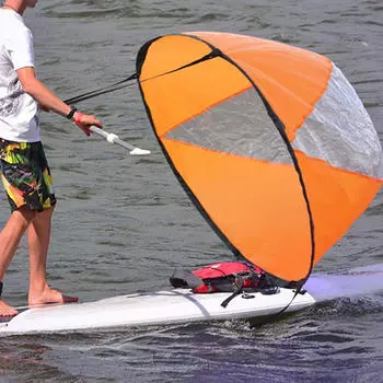 Парус с прозрачным окном, для движения по ветру, портативный, быстро развертывается, легкий, 108 см, каяк для снаряжения Orange