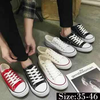 Парусиновая обувь, большой размер 35-46, китайские туфли на плоской подошве для пар 35 чёрный