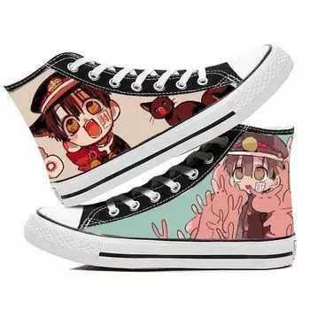 Парусиновая обувь «Ханако-кун» в стиле аниме «Унитаз» Яхиро Нене, студенческие кроссовки для косплея, высокие спортивные туфли 35