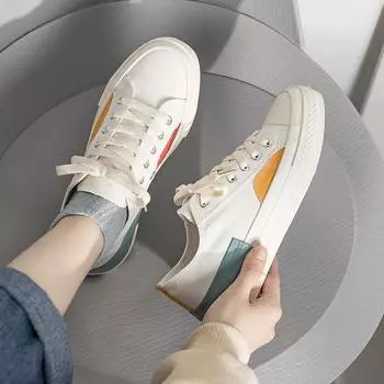 Парусиновые туфли Daifa, женская обувь, новые туфли, модные студенческие туфли, универсальные туфли Mori Series, контрастные цвета, повседневные туфли для сноуборда 35