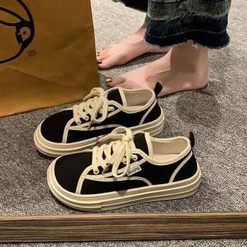 Парусиновые туфли для детей, лето 2025, новые, растворяющиеся, мягкие, подошва, повседневные, универсальные, белые туфли, обувь для знаменитостей в Интернете, обувь для доски объявлений ins tide 35