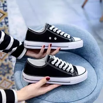 Парусиновые туфли для девушек, студентов, универсальные повседневные туфли для скейтбординга на плоской подошве, новые дышащие белые кроссовки в стиле Харадзюку Tide 35