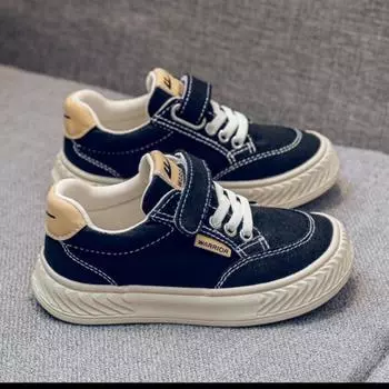 Парусиновые туфли для мальчиков Warrior Classmates весна и осень, новые дышащие кроссовки для девочек, детские тканевые туфли среднего и большого размера 29