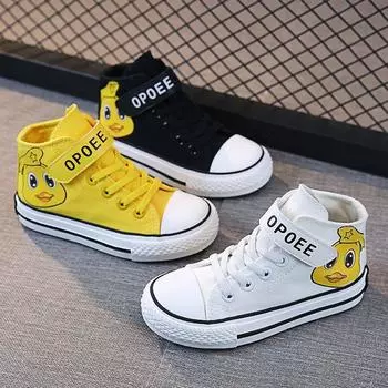 Парусиновые туфли для мальчиков, высокие матерчатые туфли, сандалии для мальчиков и девочек, весна и осень, новые ученики 25 белый