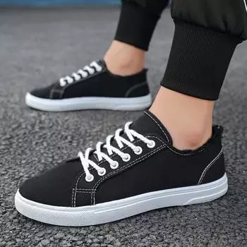 Парусиновые туфли мужские низкие мягкие туфли белые модные повседневные кроссовки на одну ногу со стременем для студентов 44 белый