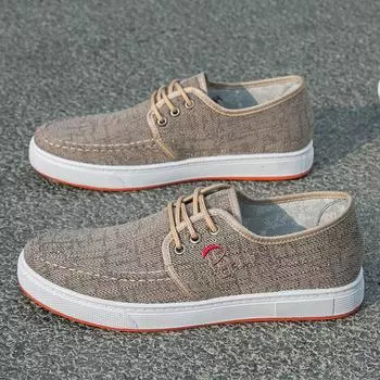 Парусиновые туфли Мужские повседневные одинарные туфли Дышащие туфли из ткани Old Beijing Мужские удобные мягкие туфли на подошве Мужская обувь 39